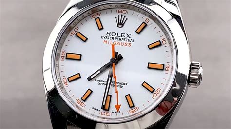 rolex milgauss white dial price|rolex milgauss pvd black.